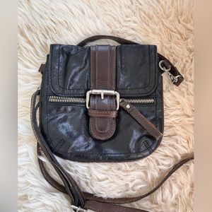 Small black and brown Tano purse